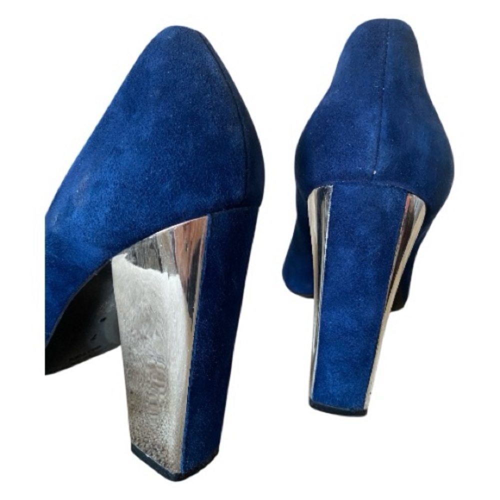 Sigerson Morrison Suede  Pumps
Metallic Mirror Heel Designer Heels Sz 7 - Picture 2 of 13